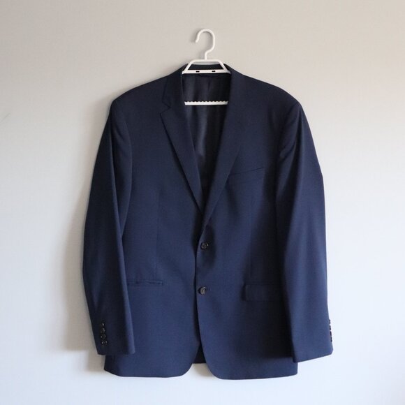 Ralph Lauren Men's Blue 44L Single-Breasted Wool V-Neck Formal Lined Blazer - Picture 1 of 15